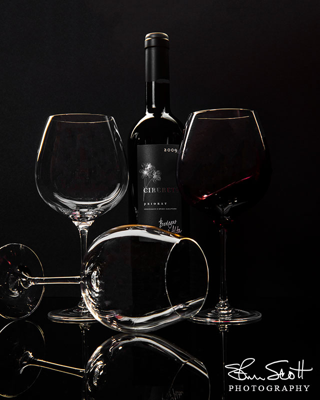 Multi-Glass and Wine Bottle Study by Steve Scott Photography
